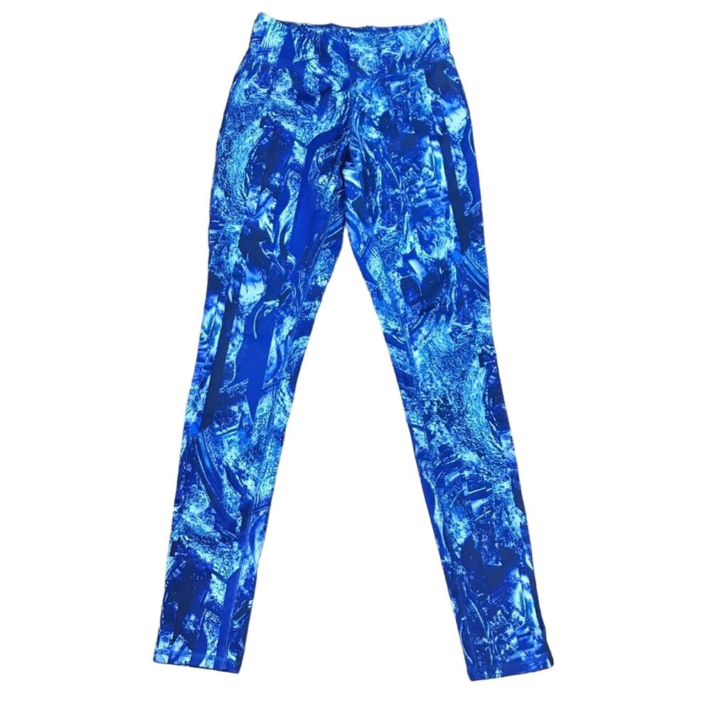 Mossimo Supply Co Blue Watercolor Yoga Leggings XS